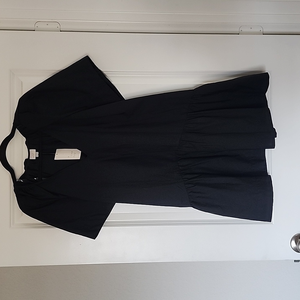 Women's Flutter Short Sleeve Mini Poplin Dress - A New Day